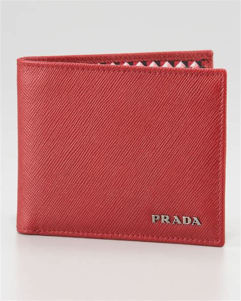 prada red billfold wallet|prada billfold wallet.